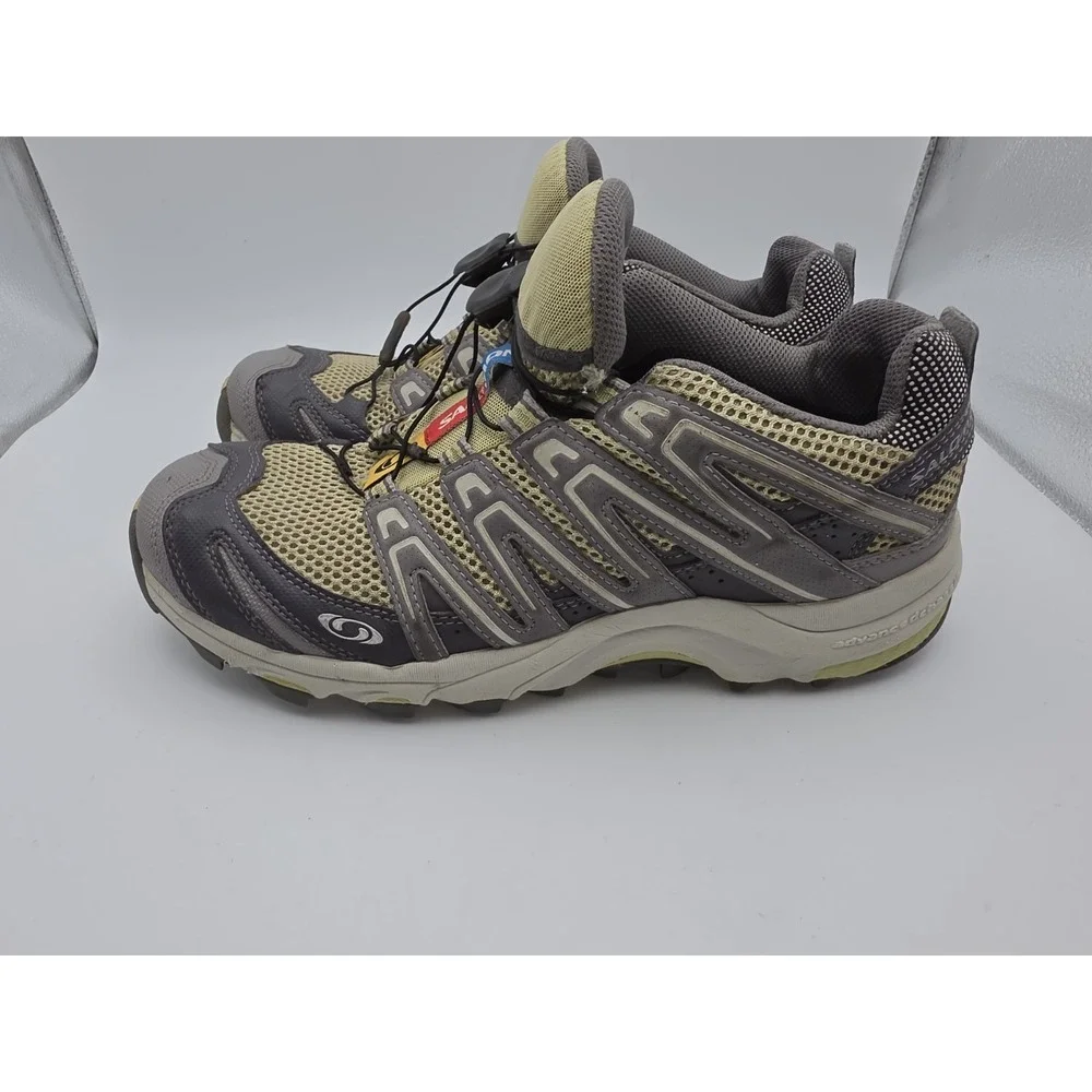 Salomon XA Comp 3 Women's Trail Running Shoes - Gray & Yellow Size 7.5